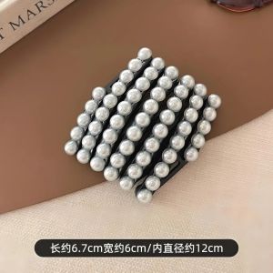 Băng Đô Gập Ngọc Trai Hàn Quốc Phụ Kiện Cài Tóc Nữ Xinh Xắn Răng Cưa Chống Trượt Gấp Gọn Tiện Lợi