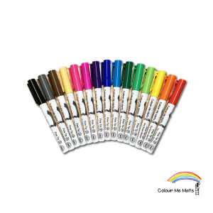 Colour Me Mats - 15pc Fine Tip Whiteboard Markers