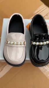 [Free Shipping] ChildrenS Princess Shoes For Spring And Autumn Available In All Seasons Korean-Style Fashion Shoes For Girls Suitable For Dance Performances Stylish Solid Color Single Shoes Small Leather Shoes
