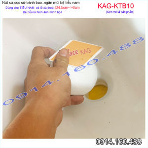 Nút sứ ngăn mùi chống hôi bồn tiểu nam KAG -KTB10 Nút chặn sứ chống hôi cho bệ tiểu nam lỗ thoát 4.5-6cm