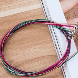 Guitar String Rainbow Color / Gold / Rose Acoustic Guitar Strings For Musical Instruments - Tali Gitar Akustik