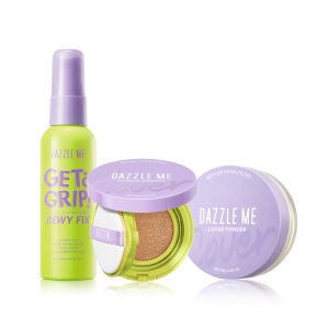 DAZZLE ME Flawless Matte Long Lasting Set (Setting Spray + BTF Cushion + BTF Loose Powder)