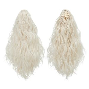 NEEUJ ดัดผมข้าวโพด วิกผมแบบคลิปหนีบหางม้า ต่อผมม้า โอมเบร แฮร์พีซหางม้า ไฟเบอร์ทนความร้อน ปลอม หางม้าลอนคลื่นระดับพรีเมียม สำหรับผู้หญิง