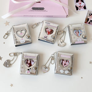 Hisocute Cartoon Puppy Silver 2 Inch Keychain Pendant Photo Album Star-chasing Photo Card Album for Women