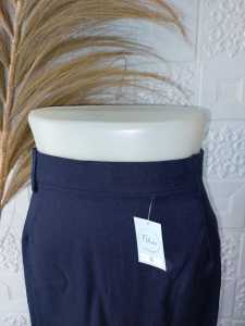 NHM Rok Span Panjang Belahan Rempel Rok Kerja Panjang Wanita