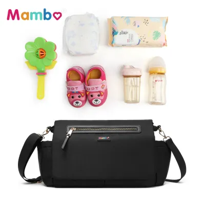 Mambo Nylon Stroller Bag Organizer with Strap Baby Diaper Bag Maternity Bag Lightweight Multifunctional Large Capacity