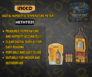 INGCO DIGITAL HUMIDITY & TEMPERATURE METER | HETHT031 | TOOLS R TOYS ING-POWERTOOLS