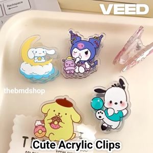 Cute Cartoon Paper Clips Acrylic PP Clip