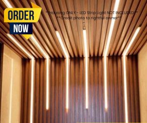 LED ALUMINUM PROFILE CHANELS (801C) 1METERS X2PCS FOR LED STRIP SLIM TYPE SALE SURFACE RECESSED HANGING SUSPENDED -