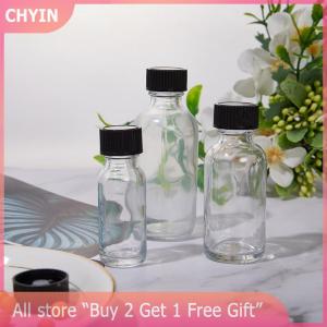 [COD] CHYIN 6pcs Small Clear Bottles With Lids Containers Round Sample Bottles For Juice Oils Ginger Shots Whiskey Liquids