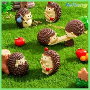 【feitong】🚕🚕【HOT SALE】 Mini Little Hedgehog Ornament Cartoon Animal Micro Landscape Dollhouse Model Car Interior Home Desktop Decoration