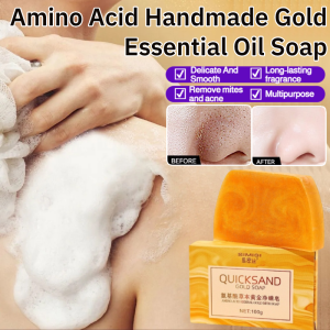 Handmade Perfume Gold Essential Oil Soap Moisturizing Anti Bacterial Anti Mite Oil Control Gentle For All Skin Types