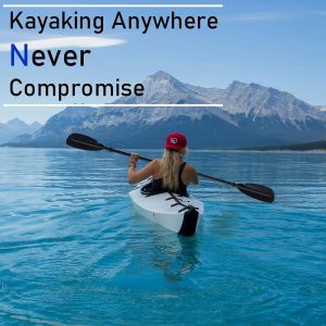 KOETSU Kayak Paddle Aluminum 4-Piece Adjustable Double-Sided Paddle with Replaceable Blades Lightweight & Floating for Recreational & Fishing Kayaks