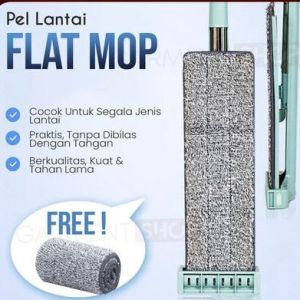 Alat Pel Lantai Flat Mop Pel Tarik Praktis Ultra Mop Hand Free