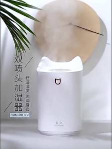 H2O Humidifier K7 Dual Cool Mist 3300ML Air Humidifiers USB Anti-Burn Aroma Diffuser Purifier Two Pot Spray 大容量香薰机 加湿器