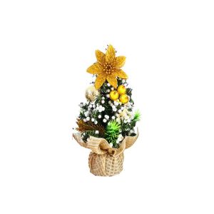 ZYJC christmas tree christmas decorations 2026 Decorative Mini Christmas Tree with Base PVC Christmas Tree Artificial Mini Christmas Trees Small Christmas Desk Tree Gold/Red/Silver Tabletop Christmas Tree Kitchen Dining Table