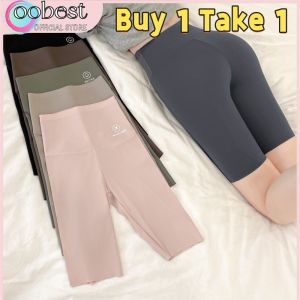 oobest【จัดส่ง 2-3 วัน】ซื้อ1 Take 1เอวสูงกางเกงขาสั้นโยคะกางเกงขาสั้นออกกำลังกายสตรีห้าจุดกางเกงกางเกงโยคะฉลามนุ่มบางกางเกงโยคะความยืดหยุ่นสูง