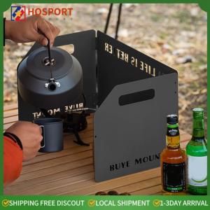 【HOSPORT】3 Plates Camping Stove Windscreen Storage Bag Outdoor Stove Wind Shield Folding Outdoor Stoves Windscreens Picnic Tool