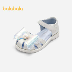 Balabala Giày dép trẻ em trẻ em Dép cô gái giày 2024 mùa hè Giày công chúa mới Giày đi biển ngọt ngào tinh tế thời trang