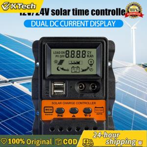 【Free Shipping】 LCD Solar Charge Controller 12V 24V Solar Panel Regulator with Power-off Memory
