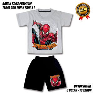 SETELAN ANAK LAKI LAKI SPIDERMAN CELANA HITAM BAHAN PREMIUM / SETELAN ANAK LAKI LAKI USIA 0-10 TAHUN / BAJU ANAK LAKI LAKI / SETELAN ANAK LAKI LAKI
