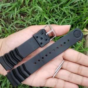 22MM SEIKO DIVERS RUBBER STRAP REPLACEMENT WATCH BAND with springbar