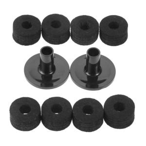 8Pcs Professional Cymbal Stand 25mm Felt Washer + 2Pcs Cymbal Sleeves Replacement for Shelf Drum Kit 2 Colors