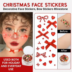 Concert Makeup Stickers Face Diamond Bow Makeup Face Stickers Pink Decorations Tribute Face Stickers