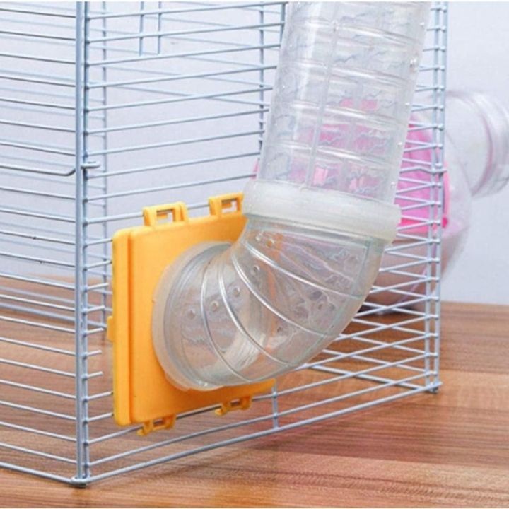 View of Handmade Cage Connection Board DIY Plastic Hamster Tunnel Tube Stopper ...