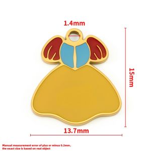 Polished Stainless Steel Cartoon Butterfly Pendant diy Jewelry Color Accessories 18k Gold Bell Charms