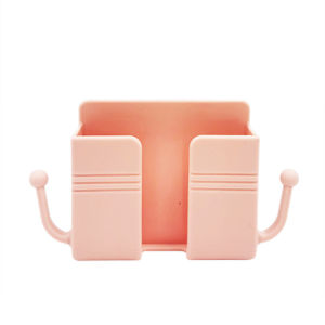 Wall Mounted Phone Holder Organizer Storage Box Remote Control Mounted Mobile Phone Plug Wall stand