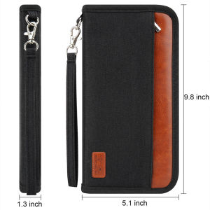 Travel Passport Holder Q-shop Family RFID Blocking Waterproof Document Organizer Case for Passports ID Cards Credit Cards Flight Tickets Money and Other Travel Accessories