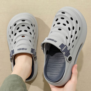 [Free Shipping] 2026 New Thick-Soled Clogs For Men Summer Outdoor Wear Thick-Soled Breathable Height-Enhancing Non-Slip Beach EVA Sandals