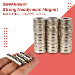 Taffware Strong Neodymium Magnet NdFeB N35 10x3mm 30 PCS - D21