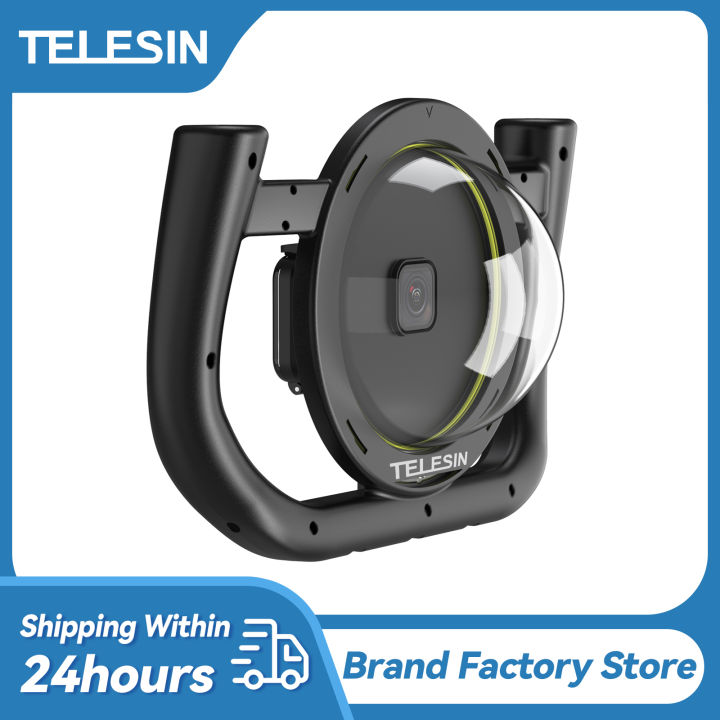 Dual Handle Underwater Camera Tray/Grip - Aluminum Stabilizer For Diving Housings With 1" Ball Mounts, 100m Waterproof