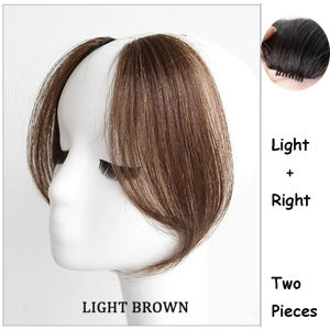 Synthesis Fake Bangs Female Natural Mid-Point Net Red Eight-character Bangs Hair Extension Clip Seamless French Oblique Bangs Forehead Wig