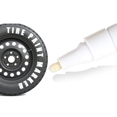 3Pcs White Paint Pen Waterproof Auto Rubber Tyre Paint Pen Metal Permanent Paint Marker