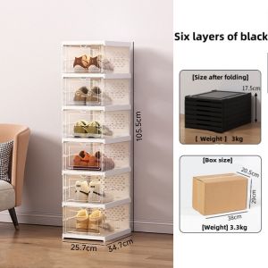 Free installation transparent shoebox Stackable storage box Multi-layer dustproof telescopic shoe rack shoebox organizer