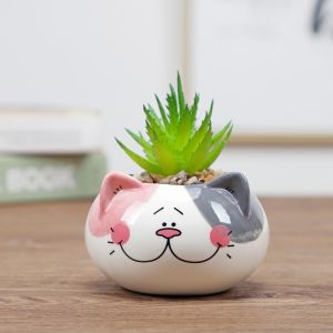 COUPLECOL Dễ thương Mini Phim hoạt hình Trang trí Bảng Trang Trí Nội Thất Handmade Lọ hoa Mọng nước Chậu Nguồn Cung Cấp vườn Bonsai Phụ Kiện