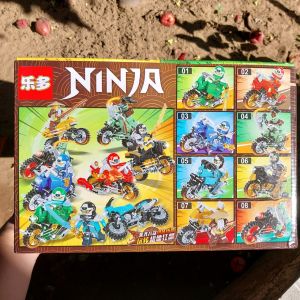 Cả bộ 8 Minifig lejgo NinjaGo VS lái moto cào cào chiến đấu trang bị vụ khí 1195 4-2