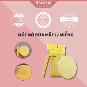 1 gói 12 miếng mút nở rửa mặt - bọt biển rửa mặt
