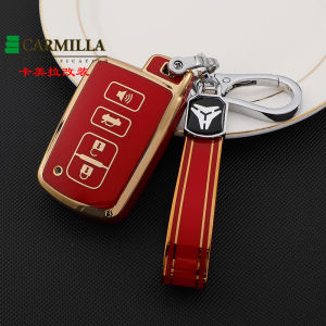 TPU Remote Key case Fob Cover Holder Fit for Toyota Highlander RAV4 Camry Avalon Corolla 2/3/4 Buttons Keychain Bag