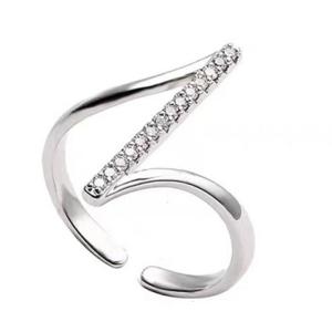 Kiểu dáng đẹp hình học vẫy Nhẫn cưới phụ kiện hợp kim kẽm vàng hoặc Tông Bạc nhẫn đeo tay quà tặng cho dự tiệc cho nữ