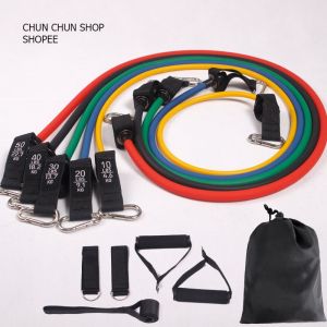 Bộ 5 Dây Ngũ Sắc Kháng Lực Tập Gym - Móc thép chắc chắn đàn hồi cực tốt