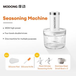 MODONG Portable Grinder Electric Food Processor Chopper Fully automatic Stirrer Blender Puree Chilli Garlic Machine