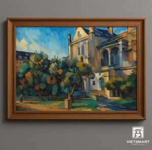 Tranh Nghệ thuật "Đại Học Melbourne" VIETSMART ART - Acrylic trên toan vải 60 x 90cm