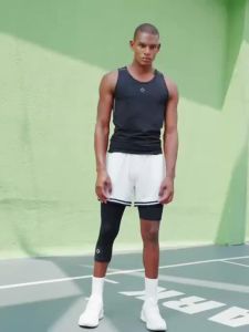 Rigorer Basketball Compression Leggings For Men Breathable Quick-drying Sports 3/4 Cropped jogging Pants dry fit running gym Tight Shorts