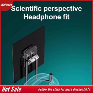 【COD】🔥🔥🔥 Universal Headphone Stand Adhensive Plastic Wall Mount Hanger Under Desk Headset Rack Holder Support For Gaming Earphone Bracket