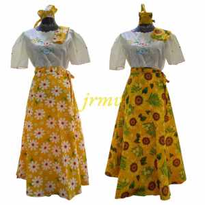 Filipiniana Kimona at Saya Set with Bandana & Alampay – Kimona at Saya for KidsFilipiniana Dress for KidsBaro’t Saya CostumeBuwan ng Wika CostumeTraditional Filipiniana Set4-in-1 Filipiniana CostumeFilipino Traditional Costume for Girls