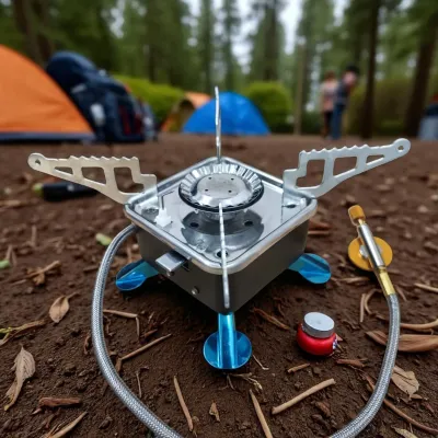 Firesliry Kompor camping gas lipat portable dengan selang 2800w